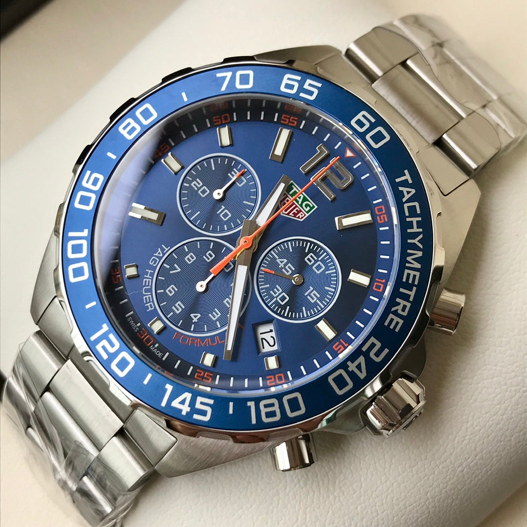 Chronograph - Blue - 904L steel - Quartz - 41mm
