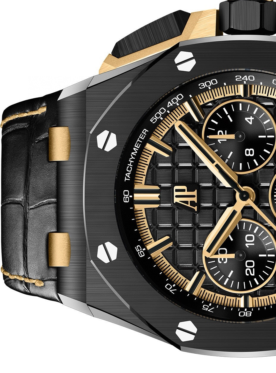 Black Ceramic - Black Leather- Automatic - 44mm