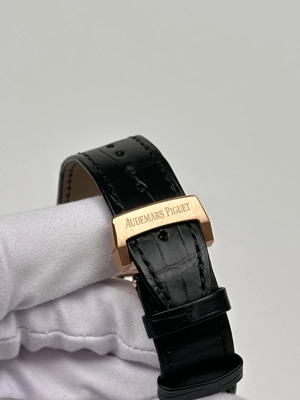 Chronograph- Black -Yellow 904L Steel- Black Leather- Automatic - 41mm