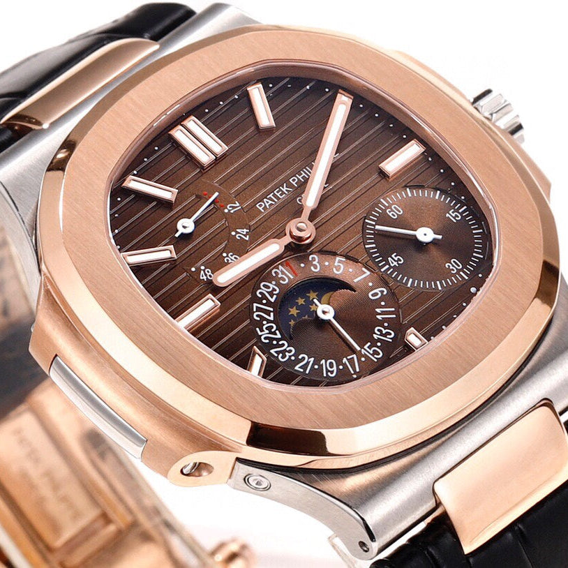 Brown - Black Leather - Automatic - 40mm