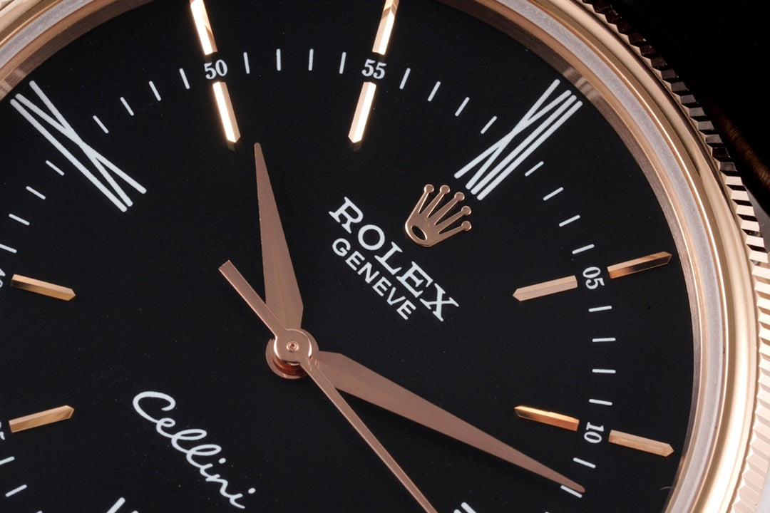 Black -904L Rosegold - Brown Leather - Automatic - 39mm