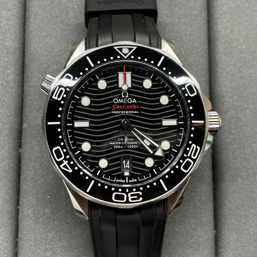Compensation watch- Black Silver - Black Rubber - Automatic - 42mm