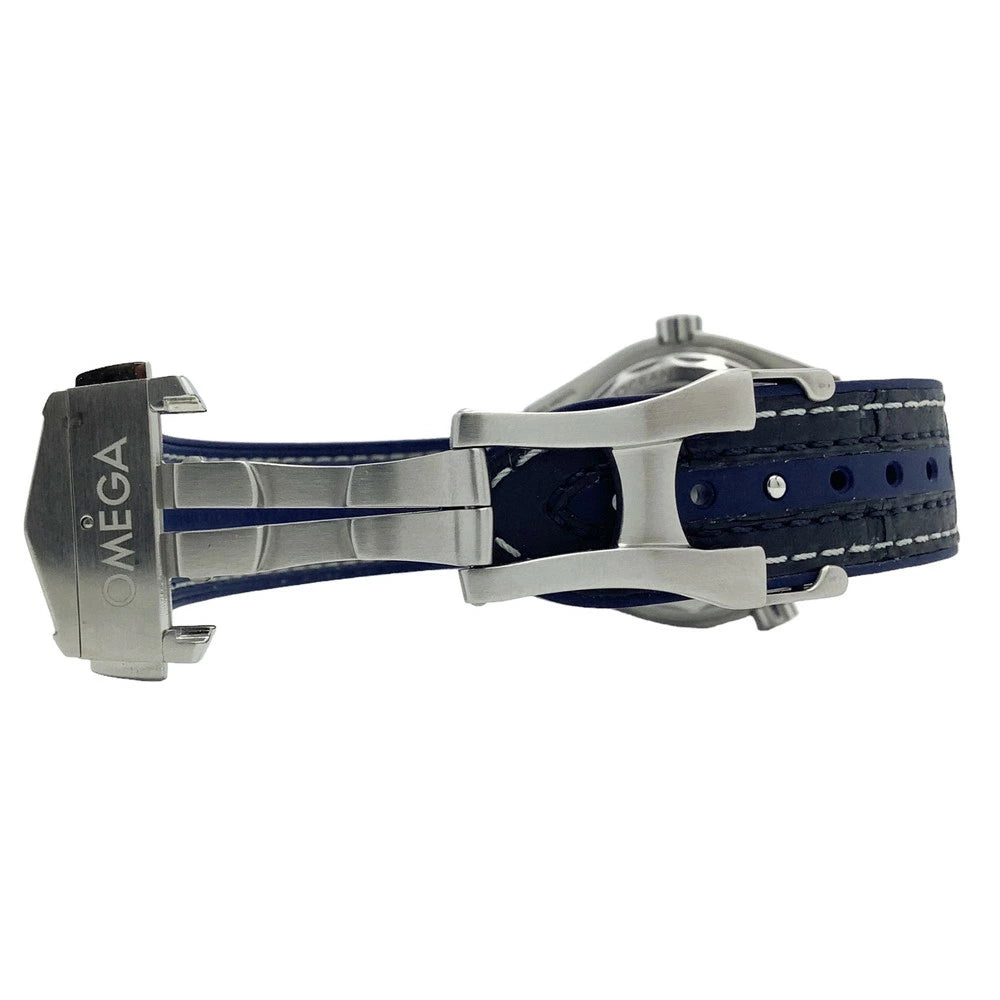 215.33.44.21.03.001- Ceramic bezel Blue 904L Steel - Blue Leather - Automatic -43.5mm