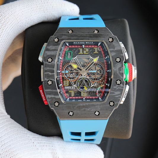 Chronograph - Black Ceramic- Blue Rubber- Self-winding - QUARTZ - 41*49mm