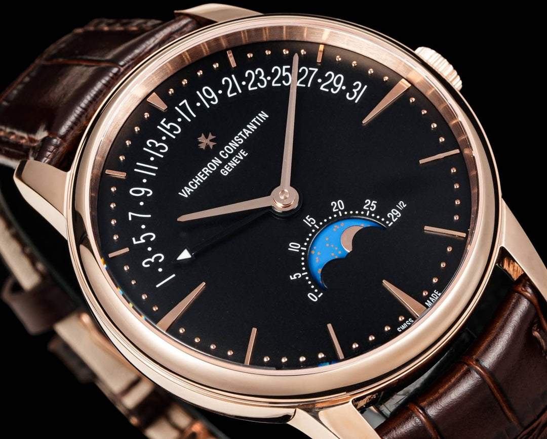 4010U/000R- Black Roselgold -Brown Leather - Automatic - 42.5mm