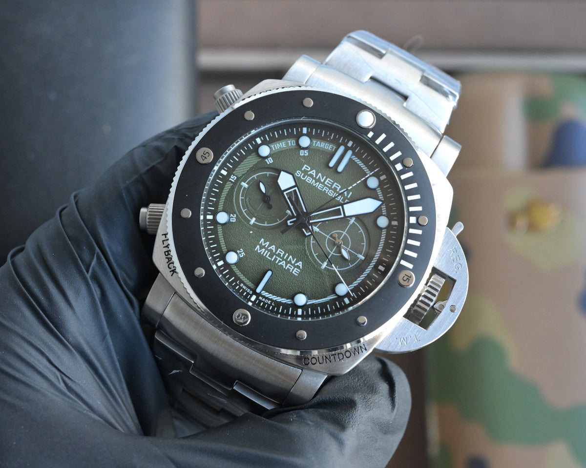 316L Black Silver - White 316L Steel - Automatic - 47mm