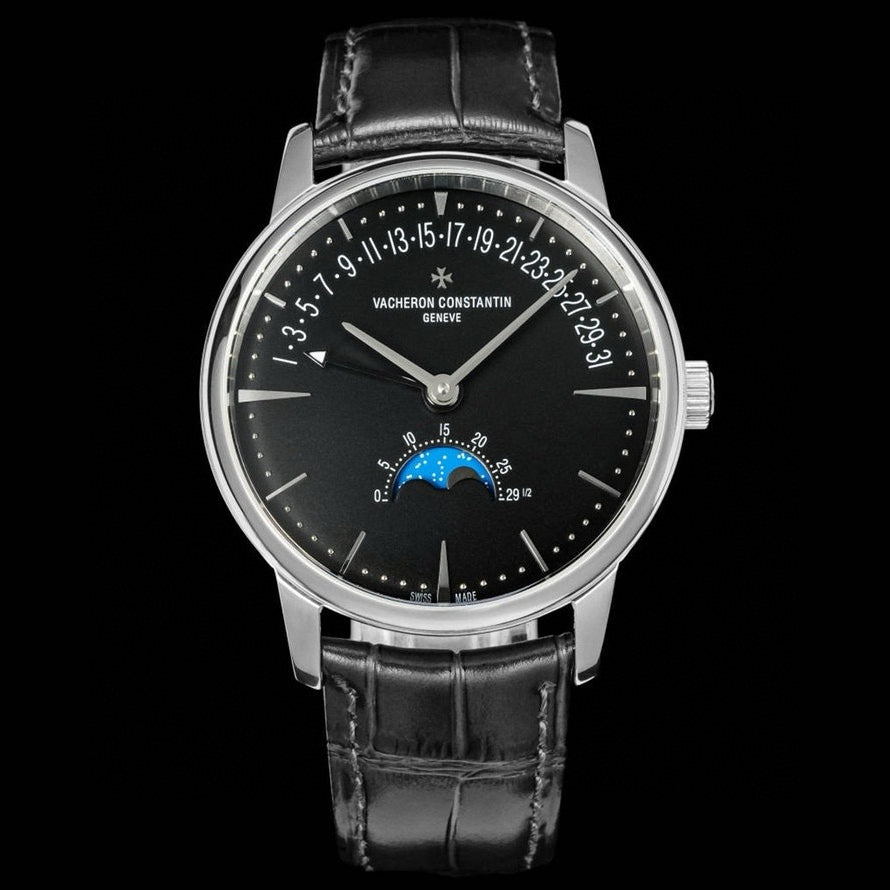 4010U/000R- Black Silver -Black Leather - Automatic - 42.5mm
