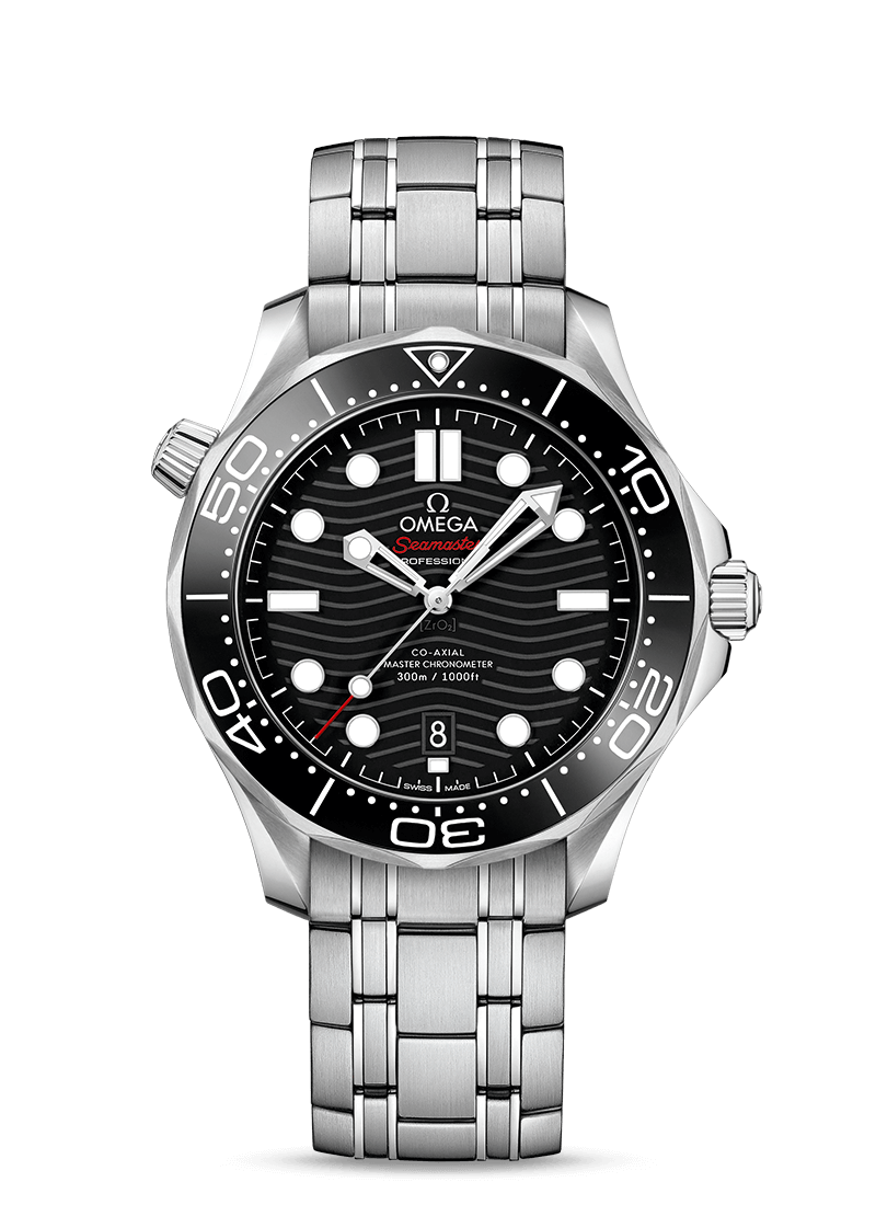 30ATM-Free Rubber strap- Black Silver - 904L Steel - Automatic - 42mm