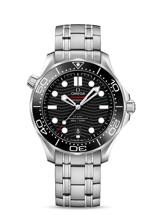 30ATM-Free Rubber strap- Black Silver - 904L Steel - Automatic - 42mm