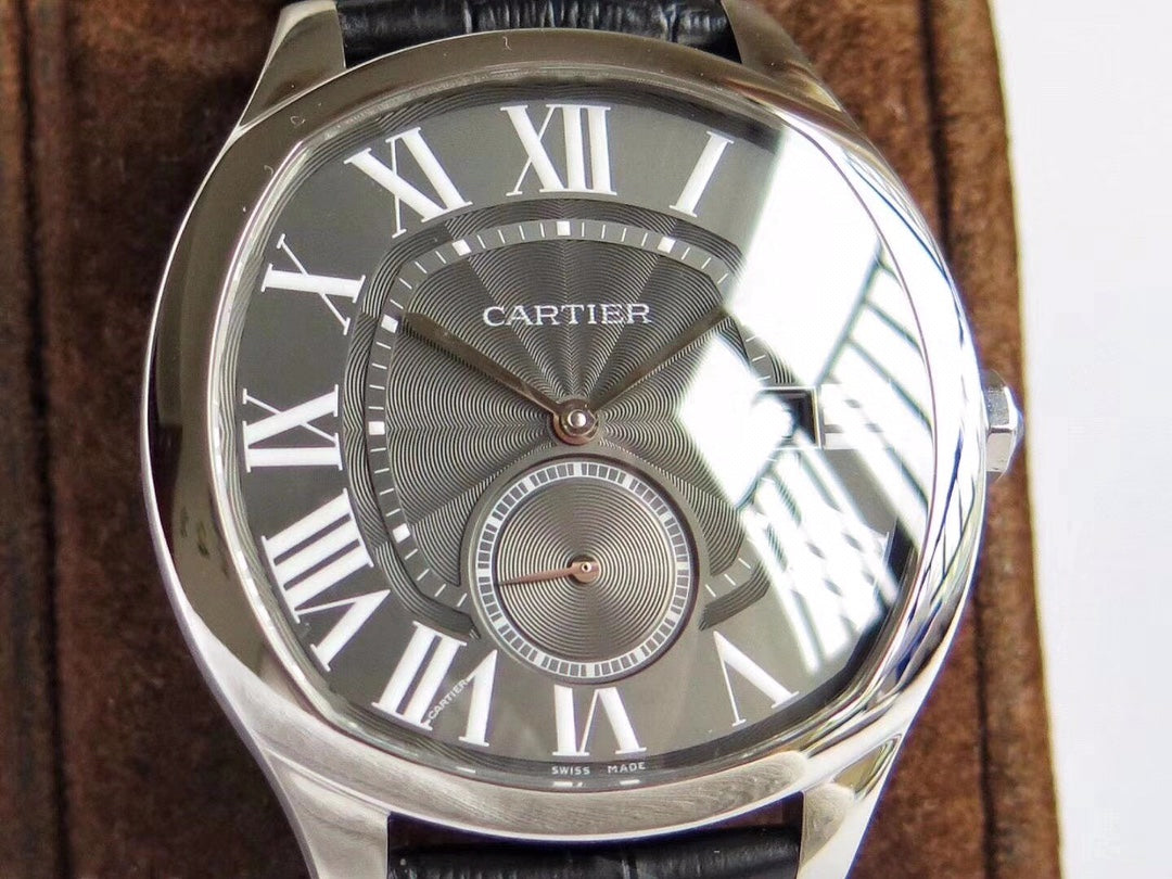 DRIVE-WSNM0009 - Grey Silver- Black Leather - Automatic - 40*41mm