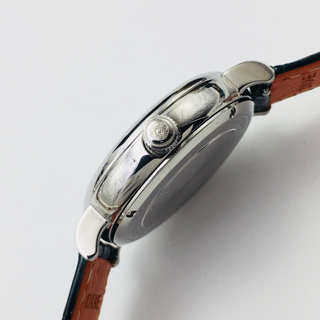 LADY -Silver Green - Blue Leather - Automatic - 34mm