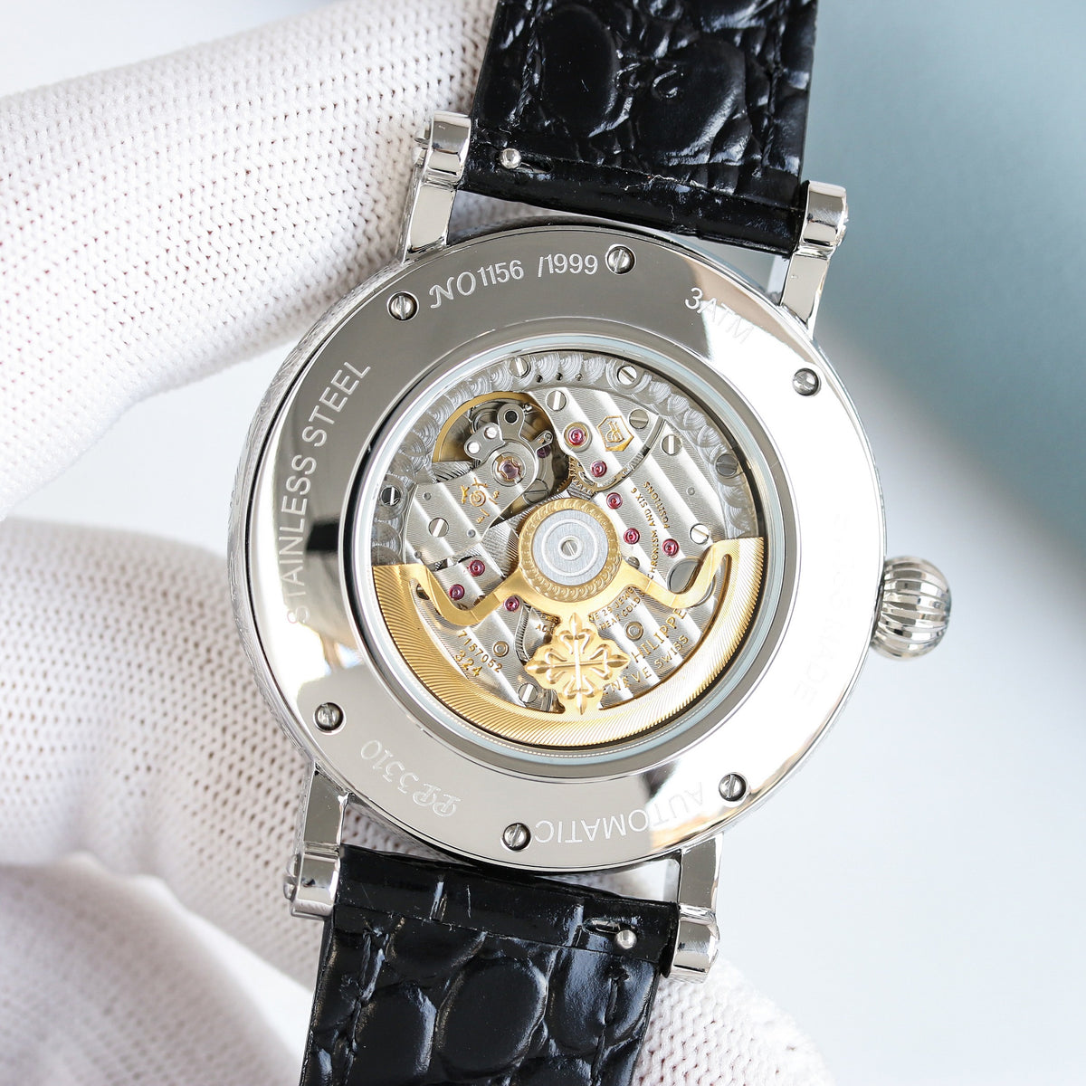 Silver -White 904L Silver - Black Leather - Automatic - 42mm
