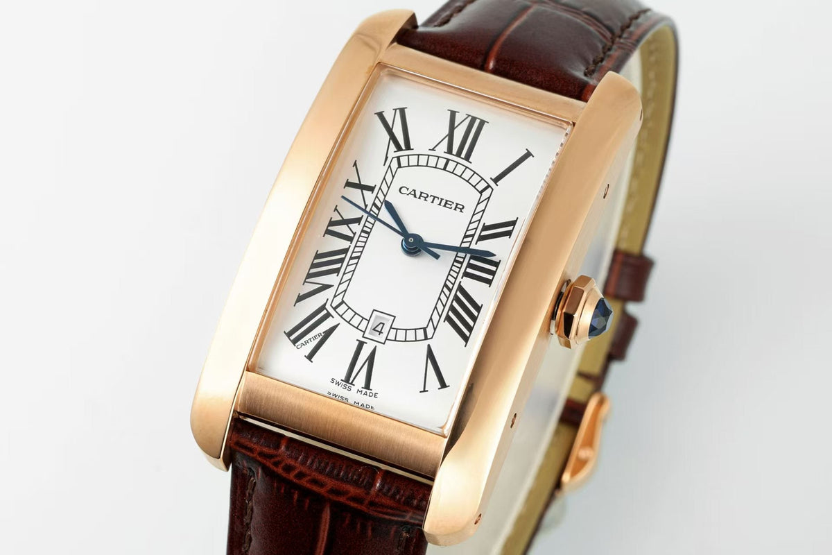 AF Tank -W2609156 - Yellow gold -Brwon Leather - Automatic - 45*26mm