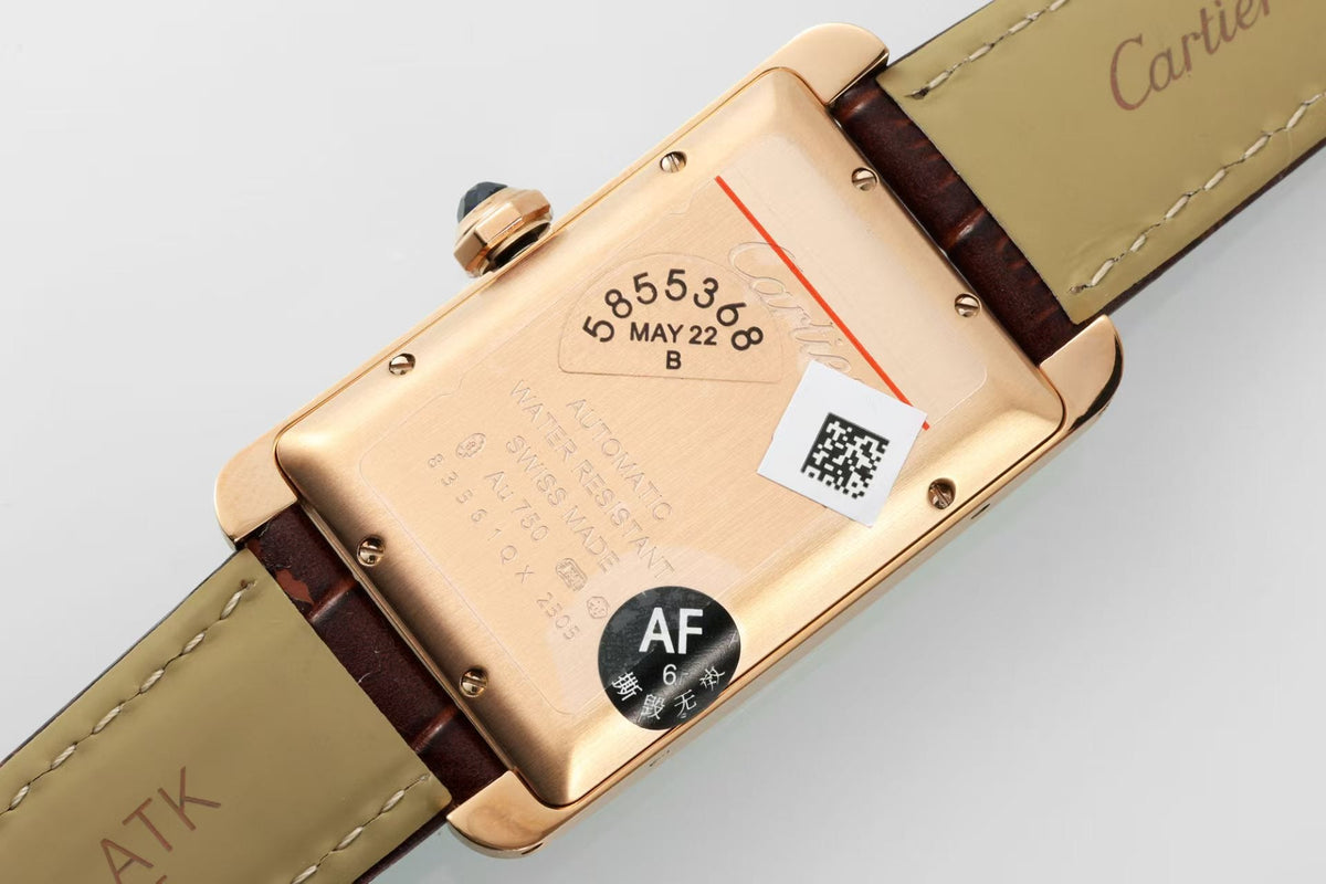 AF Tank -W2609156 - Yellow gold -Brwon Leather - Automatic - 45*26mm