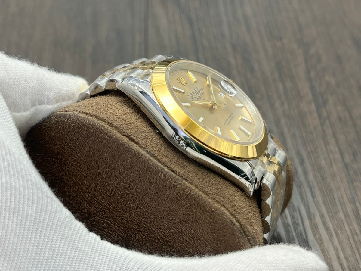 C-Factory -Yellow Gold - Smooth Bezel - Silver 904L Steel- Automatic - 41mm