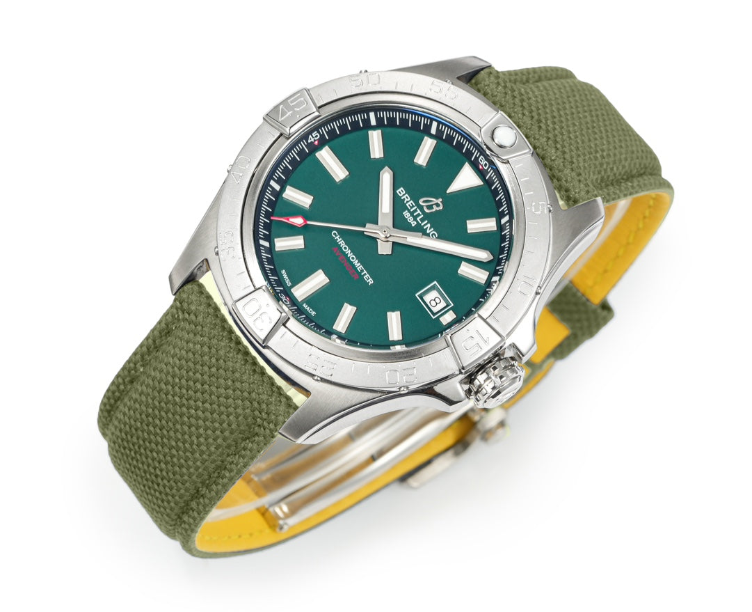 Silver Ceramic- Green AVG - Green Rubber - Automatic - 42mm