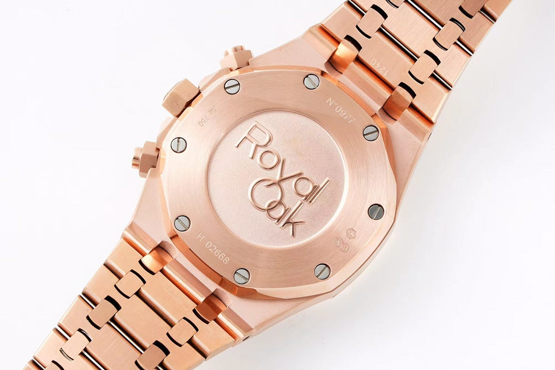 Chronograph -26331st- Blue - Rosegold 904L Steel - Quartz - 41mm