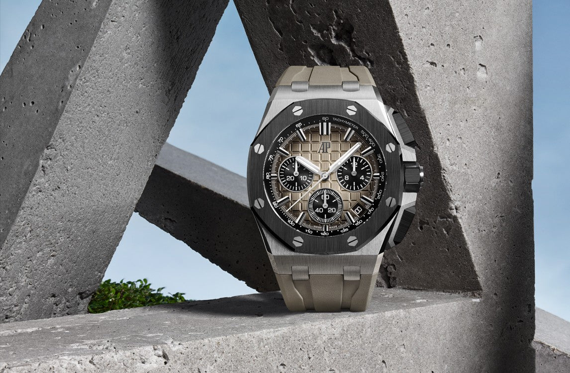 🔥limited-time offer! Brwon Rubber Strap - 904L Steel - Quartz - 43mm