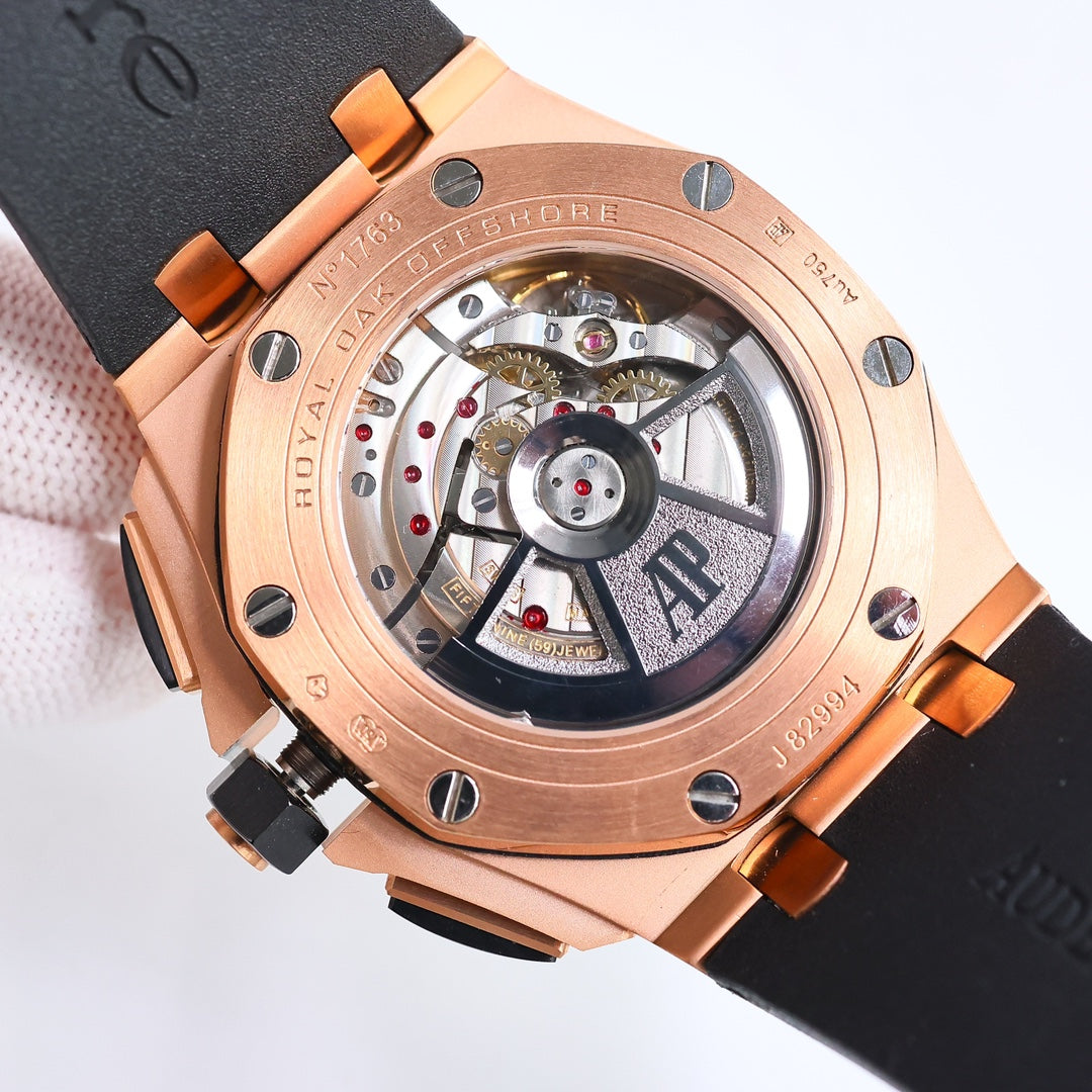 TOP! Yellow Gold Ceramic Bezel - Black Rubber - Automatic - 43mm