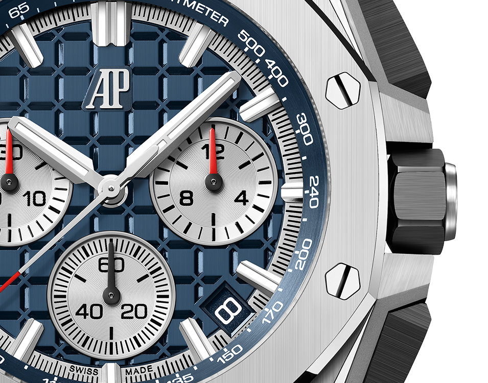 Blue Rubber Strap - Titanium Steel - QUARTZ - 43mm
