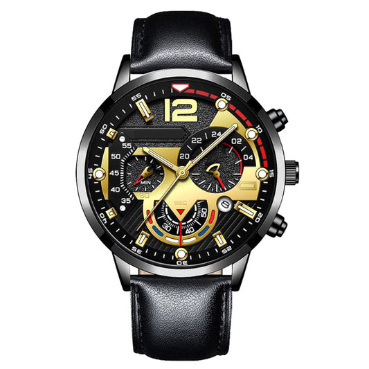 Black Steel - Black Leather - Automatic -40mm