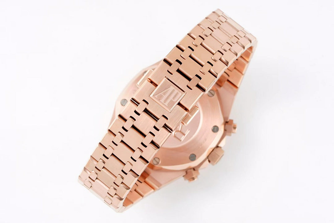 Chronograph -26331st- Blue - Rosegold 904L Steel - Quartz - 41mm